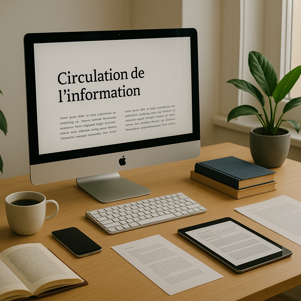 Ordinateur sur un bureau